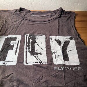 FlyWheel Brand Sleeveless Dark Gray Tee - Size XSmall